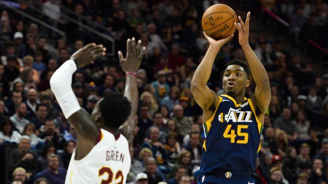 Utah rookie Donovan Mitchell has capitalised on Dante Exum’s absence. Picture: AP