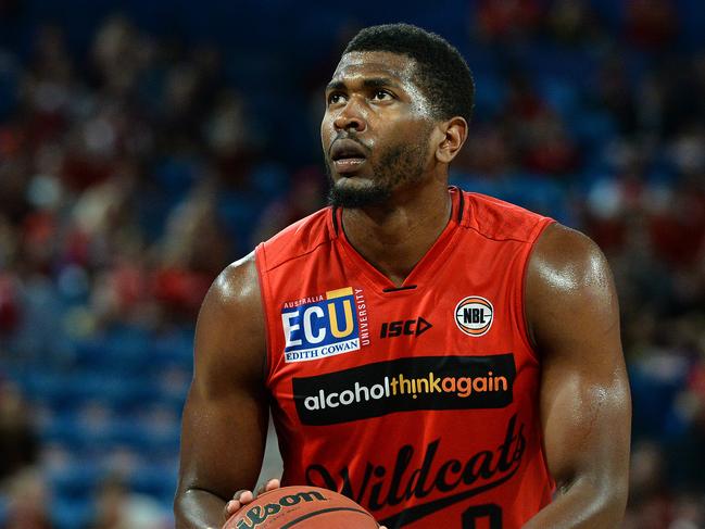 SPORT - NBL - Perth Wildcats v Adelaide 36ers, Perth Arena. Photo by Daniel Wilkins. PICTURED - Perth's Jermaine Beal takes a free throw at the end of the second quarter