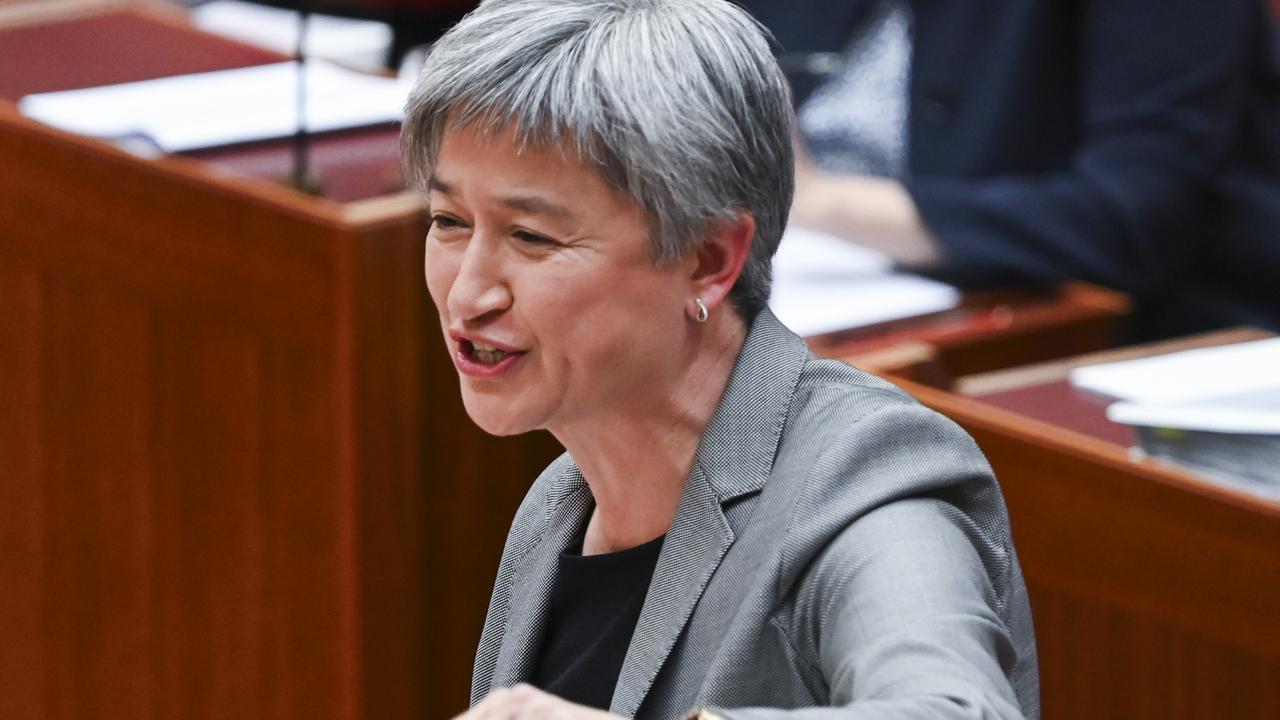 Foreign Minister Penny Wong has repeated her stance that Israel has a right to defend itself but renewed calls for restraint ahead of a possible ground invasion of Gaza. Picture: NCA NewsWire / Martin Ollman