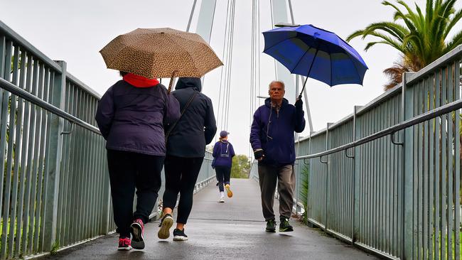 Much of Australia’s southeast is set to see showers and gusty winds for the week, too. Picture: NCA NewsWire / Luis Enrique Ascui