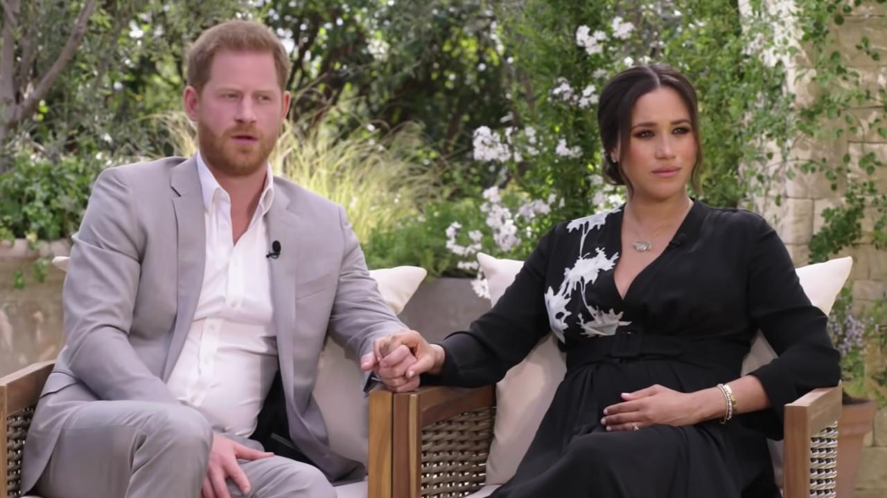 Viewers got a sneak peek of Oprah's Harry and Meghan interview. Picture: CBS