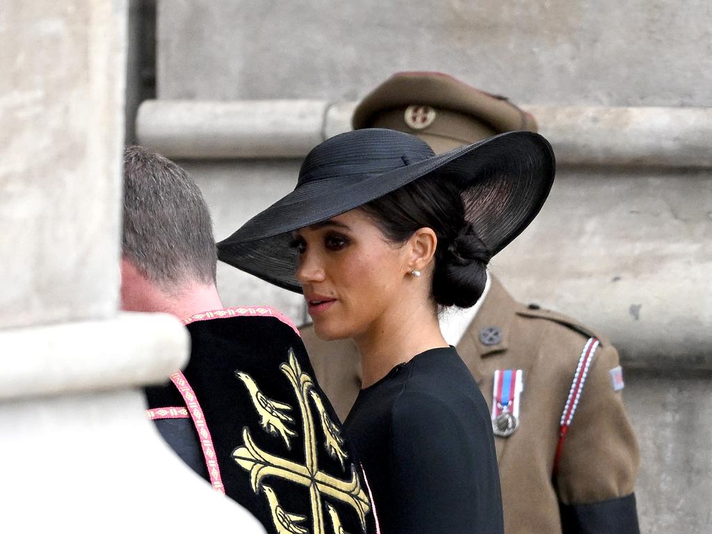 Meghan, Duchess of Sussex arrives for the State Funeral of Queen Elizabeth II.