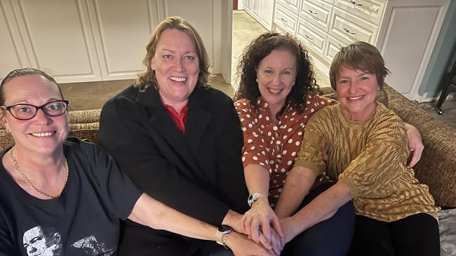 Kathleen Folbigg with old High School friends (L-R) Megan Donegan, Billi-Jo Buckley, Folbigg and Tracy Chapman.