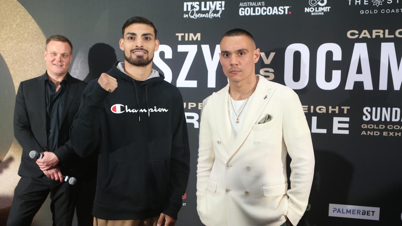 Tim Tszyu v Carlos Ocampo fight launch party, Nineteen at the Star, Broadbeach. Tim Tszyu and Carlos Ocampo. Picture by Richard Gosling