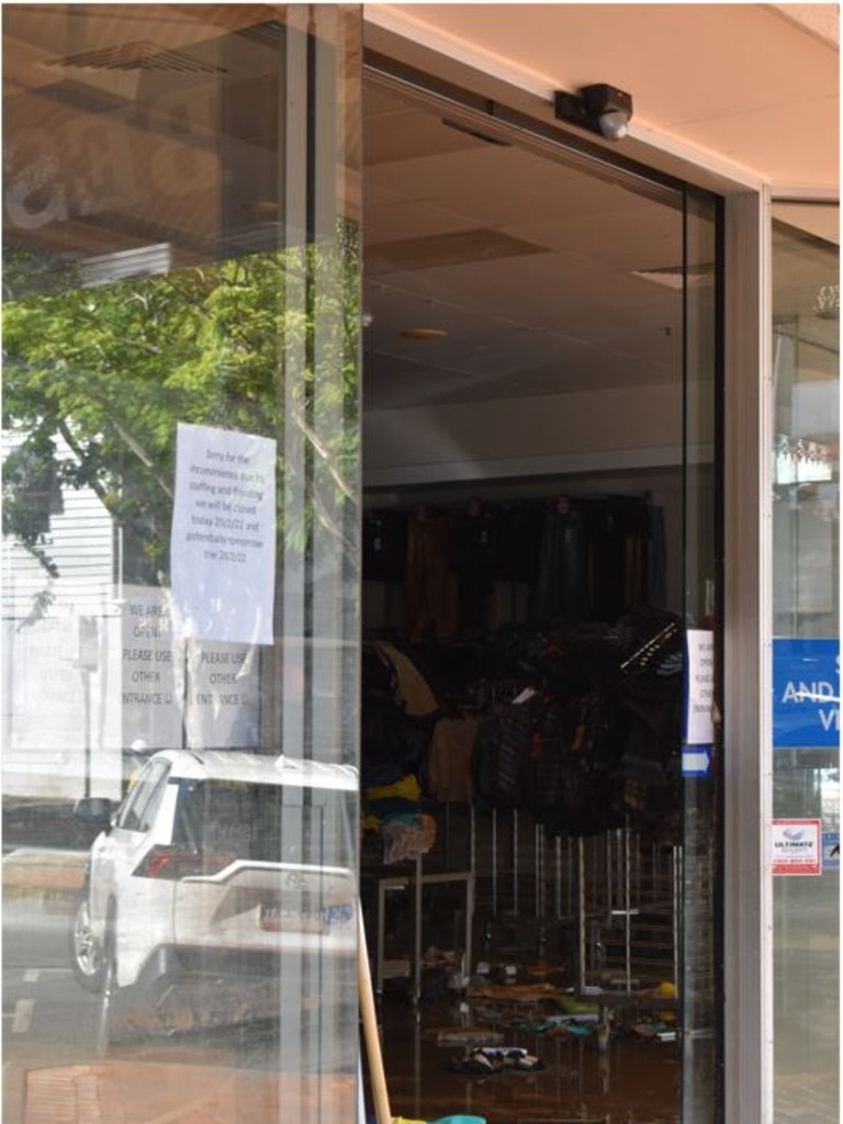 Best &amp; Less in Mary Street, Gympie after the floods. Photo: Elizabeth Neil