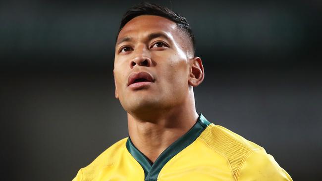 Israel Folau is considering whether to fight RA's decision in the supreme or federal courts. Picture: Getty Images