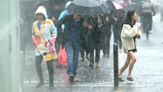 Sydney copped a drenching today. Picture: Damian Shaw