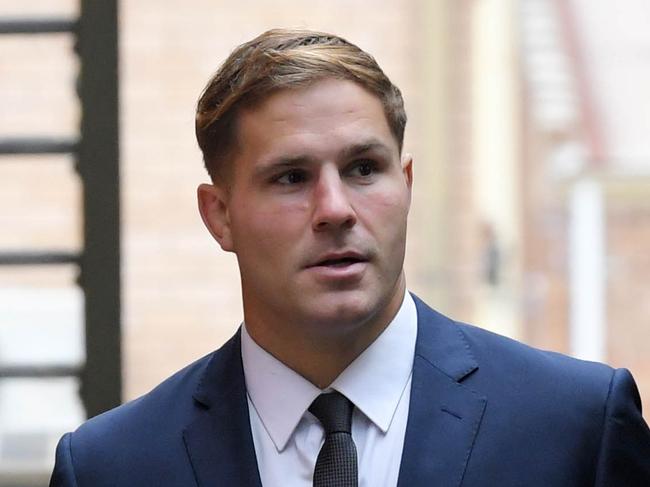 SYDNEY, AUSTRALIA - NewsWire Photos November 9, 2020: NRL player Jack De Belin arrives at Wollongong Local Court.Picture: NCA NewsWire / Simon Bullard