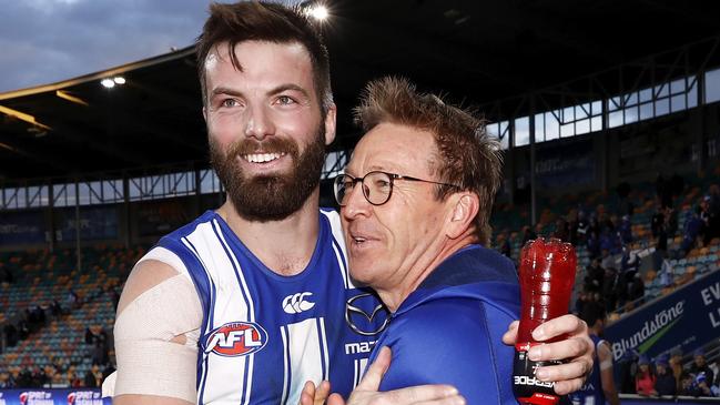 Luke McDonald and coach David Noble have won the respect of the AFL. Picture: AFL Photos/Getty Images