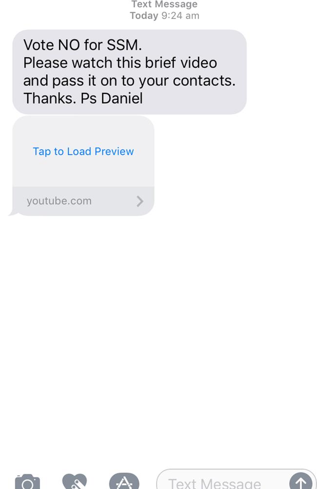 A 'No' campaign text has now appeared in people's inboxes.