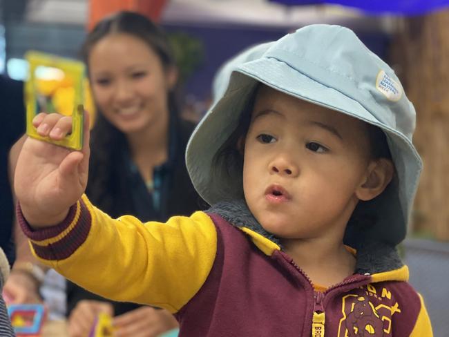 Gray Daycare Centre student Crixus Goodrich celebrates Early learning Matters Week. Picture: Sierra Haigh