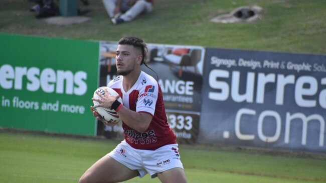 Action from the Redcliffe v Wynnum Manly final.