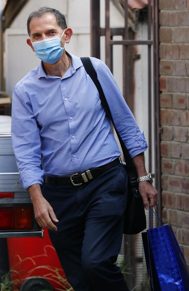 Dr Peter Alexakis leaving his medical centre practice at Strathfield. Picture: Sam Ruttyn