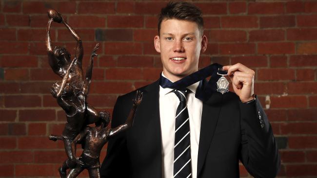 Sam Walsh with his Rising Star trophy.