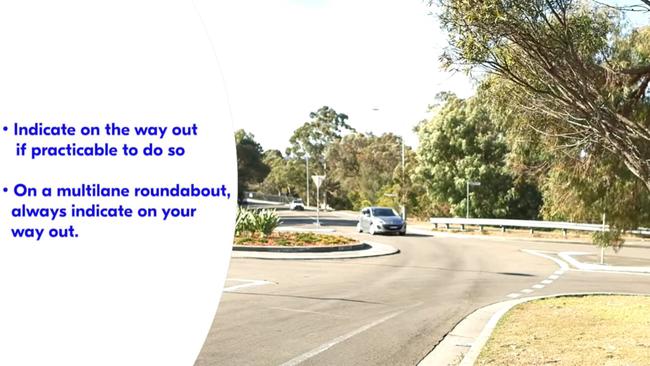 Motorists are required to indicate left when exiting a roundabout. Picture: Facebook / NRMA