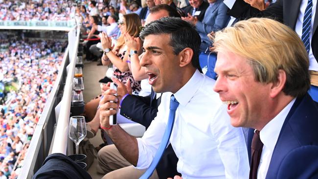 British Prime Minister Rishi Sunak at the second Ashes Test at Lord's. Picture: Getty Images.