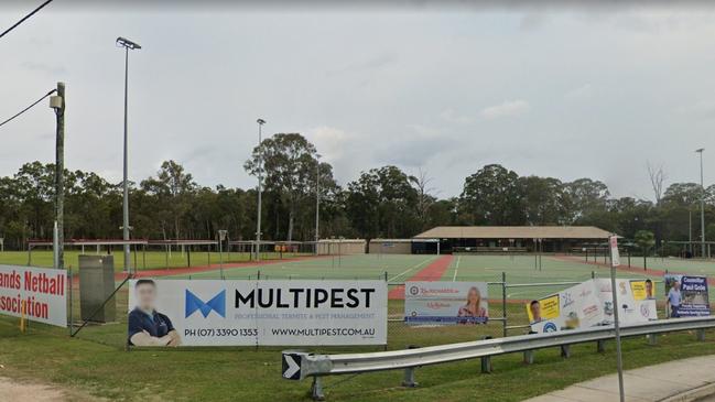 The Pinklands fence, owned by Redland City Council, with signs from politicians Kim Richards, Andrew Laming and Paul Golle.