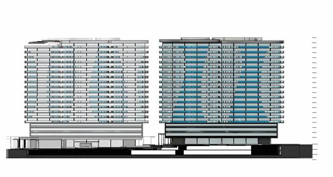 SKYSCRAPER PLANS: Details of the proposed skyscraper development in Urangan. Picture: Contributed