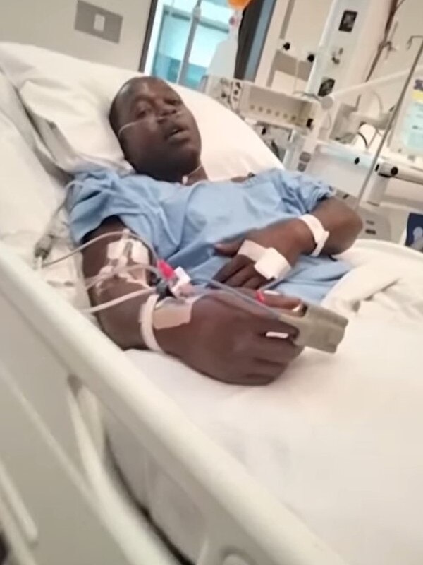 Stabbing victim Emmanuel Musengimana has woken from an induced coma. Picture: 7News