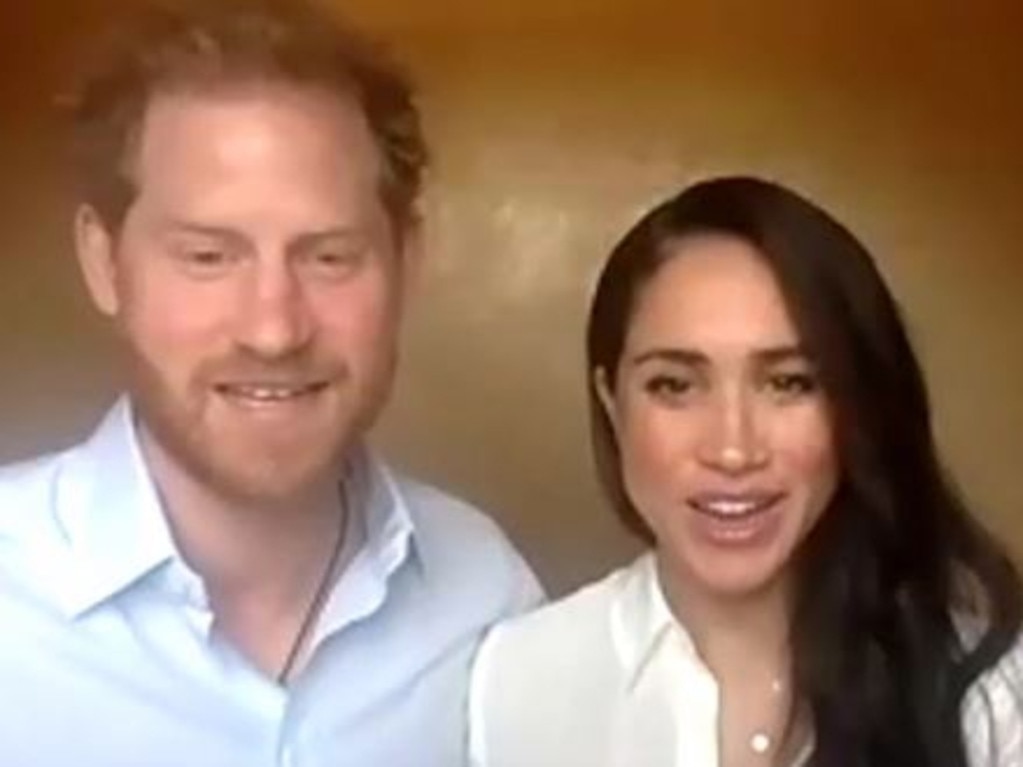 The couple spoke from their US home. Picture: Queen's Commonwealth Trust