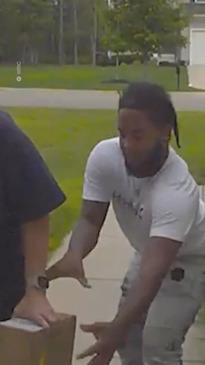 "Porch Pirate" steals package directly from delivery driver