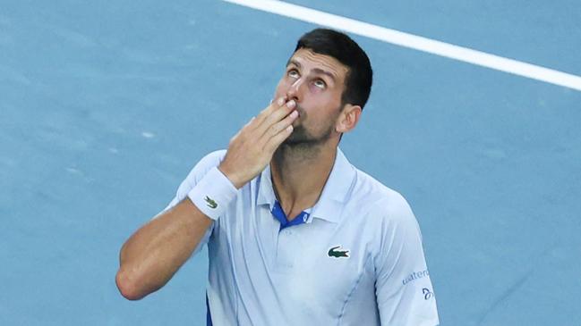 Novak Djokovic is into the final four yet again. (Photo by Martin KEEP / AFP)