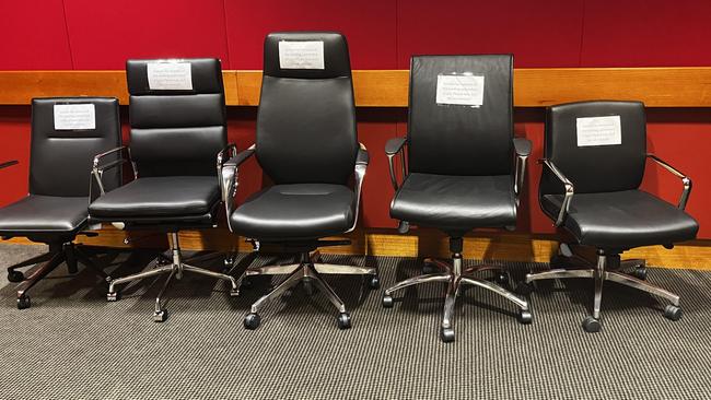 MPs were given five options for new chairs in NSW Parliament. Picture: Supplied