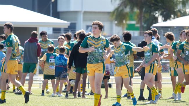 Ignatius Park College and Kirwan State High School teams take on St Brendanâ€™s College Yeppoon teams in Queensland state rugby league semi finals at Mackay on Wednesday, August 24, 2022.