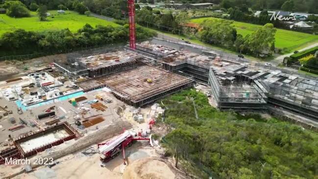 The 84-bed Wyvern Private Hospital being built at Terrey Hills