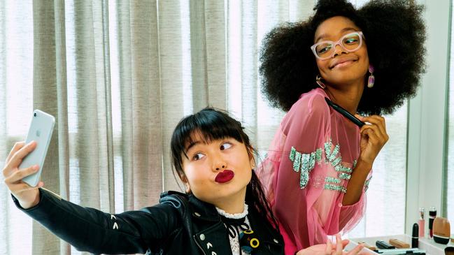 Raina (Thalia Tran) and little Jordan Sanders (Marsai Martin) in Little, co-written and directed by Tina Gordon.