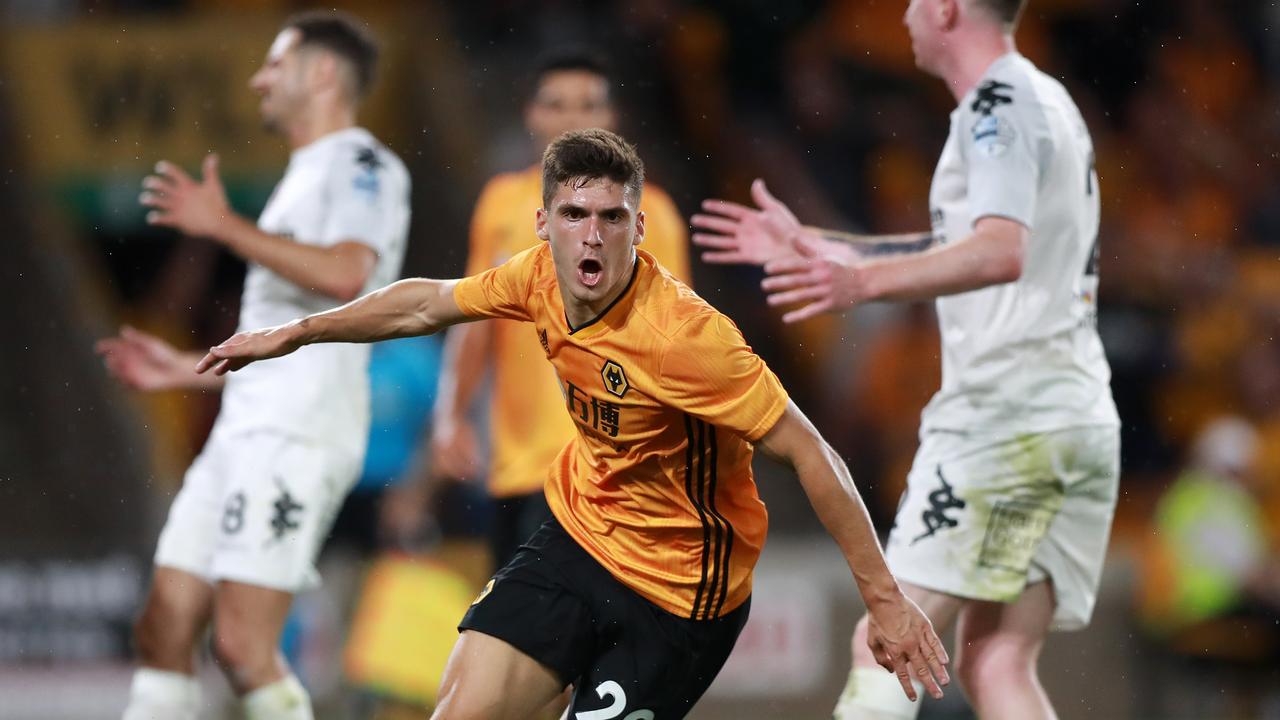 Ruben Vinagre of the Wolverhampton Wanderers scored their second goal overnight. (Photo by David Rogers/Getty Images)