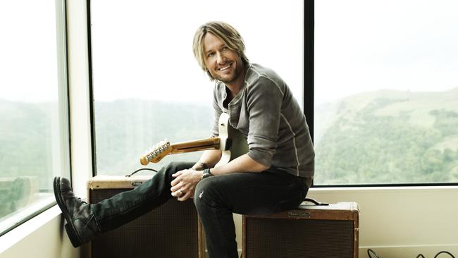 Keith Urban in his Nashville home.