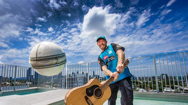 Brisbane Heat BBL Cricket 2024/25.Brisbane Heat player and musician Jack Wood ahead of the BBL season.Picture: Nigel Hallett