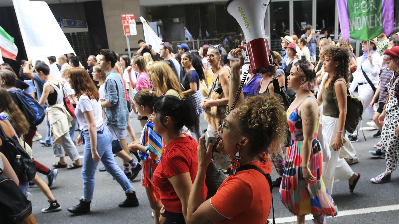 A previous Women’s March in 2019 in which demonstrators protested against violence against women. Picture: Dylan Robinson