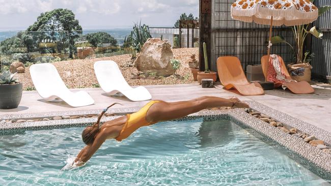 The pool and view at Blackbird Byron Bay.