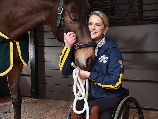 Emma Booth is heading to Tokyo for the Paralympics, selected in the Para-Dressage team, with her horse Zidane. Picture : Nicki Connolly
