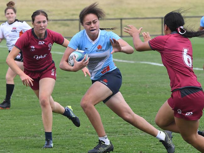 Cassey Tohi-Hiku playing in the National Youth Sevens Cup in 2019. Picture: Warren Lynam