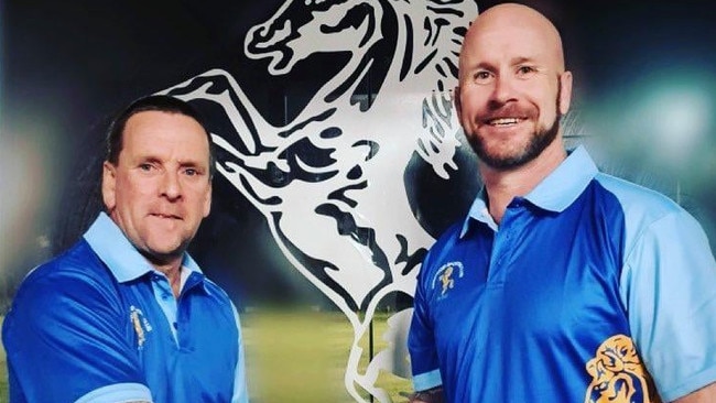 Reservoir president Luke Bryant and re-signed coach Jason Hamilton. Picture: Supplied