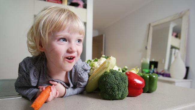 Some parents struggle to get their kids to eat veges. Picture: AAP/Claudia Baxter