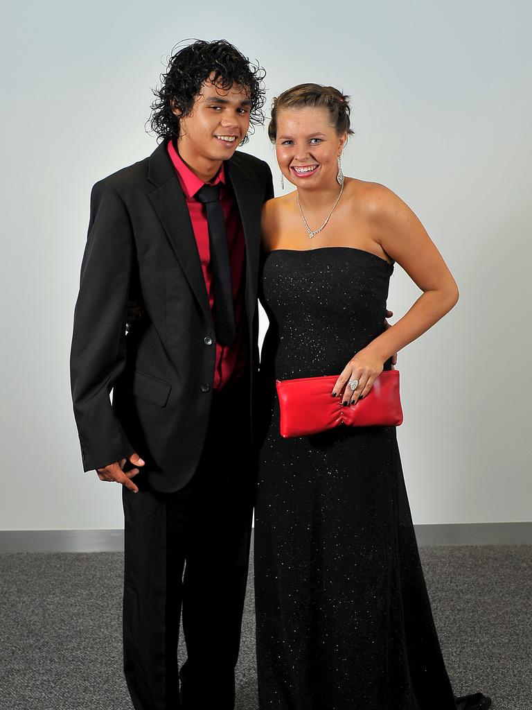 Donovan Carter and Madison Ludwig at the 2011 Casuarina Senior College formal at the Darwin Convention Centre. Picture: NT NEWS