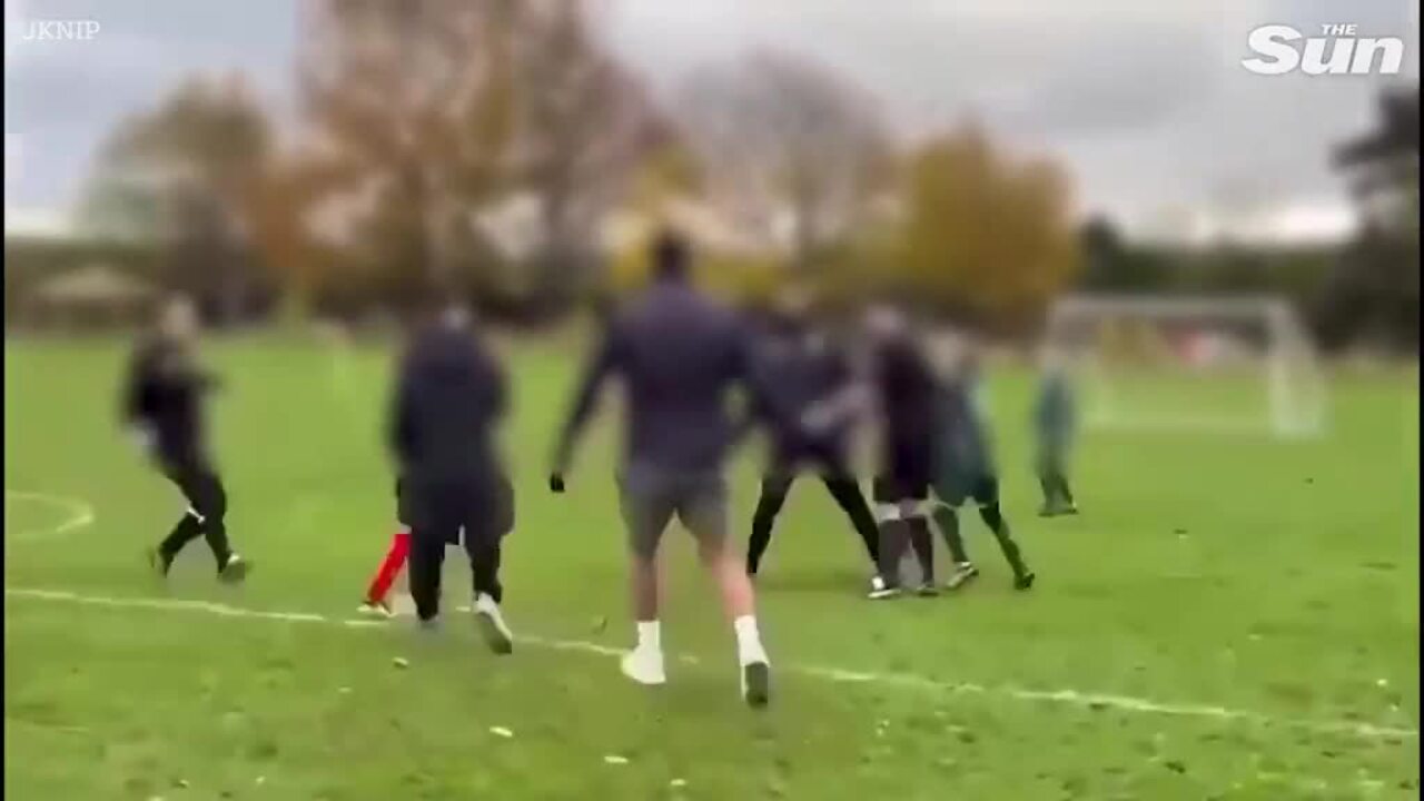 Wild scenes as U10s brawl breaks out on field