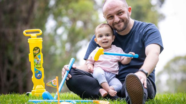 Millie with father Jarryd. Picture: Mark Stewart