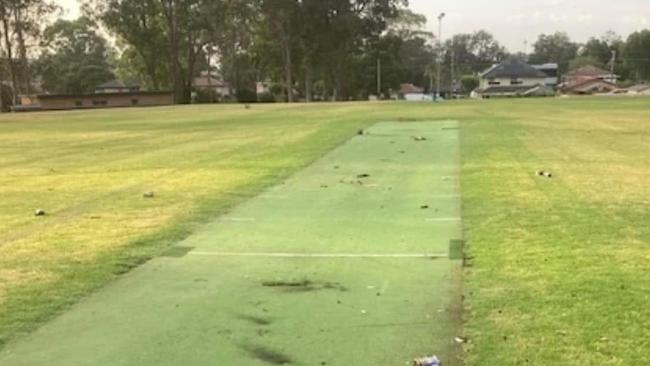 Revellers destroyed cricket pitches across Cumberland on New Year’s Eve. Picture: Facebook