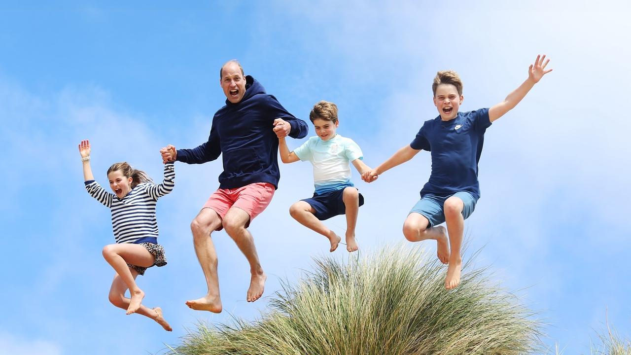 Prince William with the kids in Instagram post celebrating his birthday in Norfolk. Picture: Instagram/ princeandprincessofwales