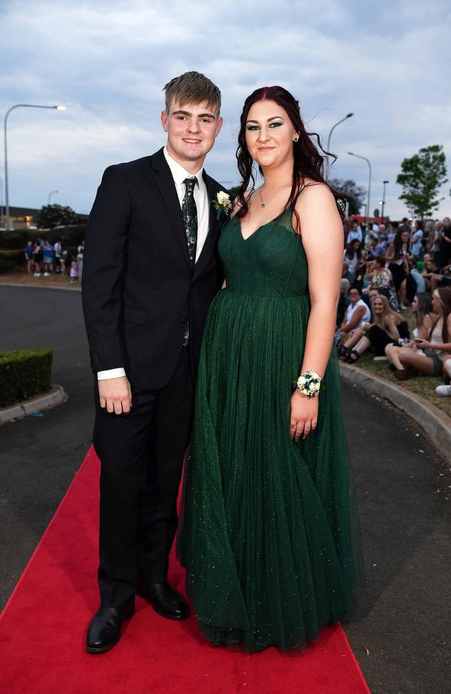 Connor Smith and Alisha Welke at Highfields State Secondary College. Picture: Patrick Woods.