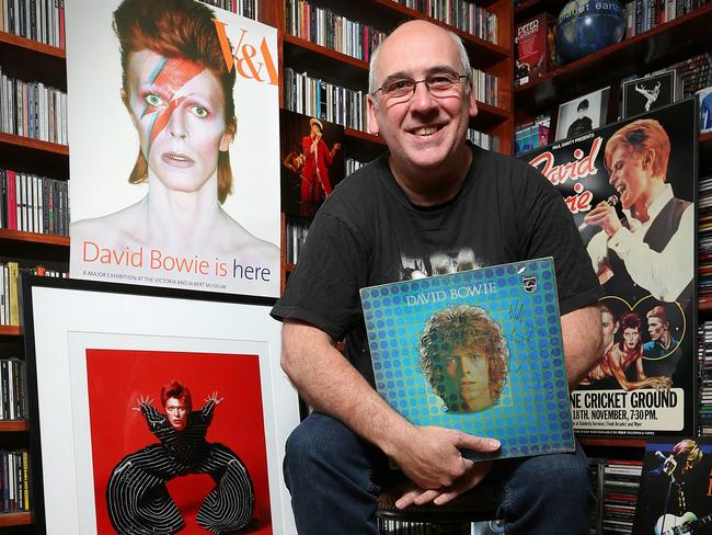 David Bowie fan ... Bruce Butler loves the legendary singer. Picture: Mark Stewart