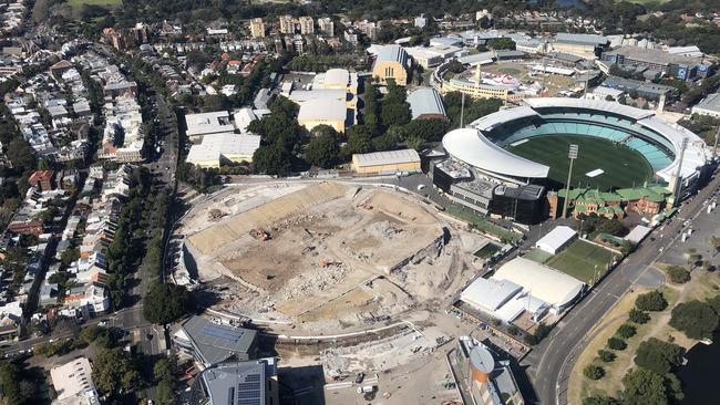 An aerial view of Sydney’s Moore Park precinct shows just how much it has changed. Picture: AAP Image/Mark Fitzsimmons