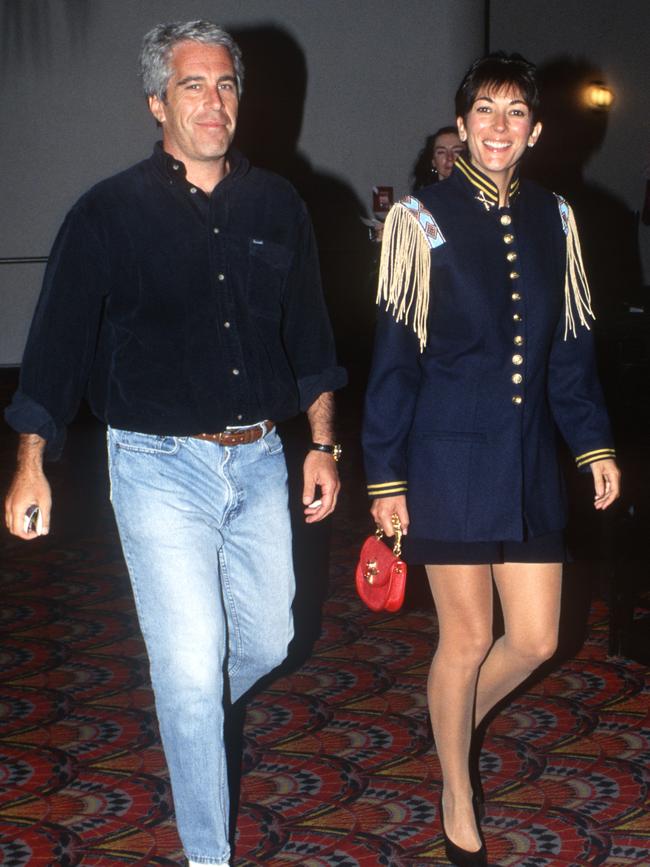 Jeffrey Epstein and Ghislaine Maxwell in 1995. Picture: Getty Images.