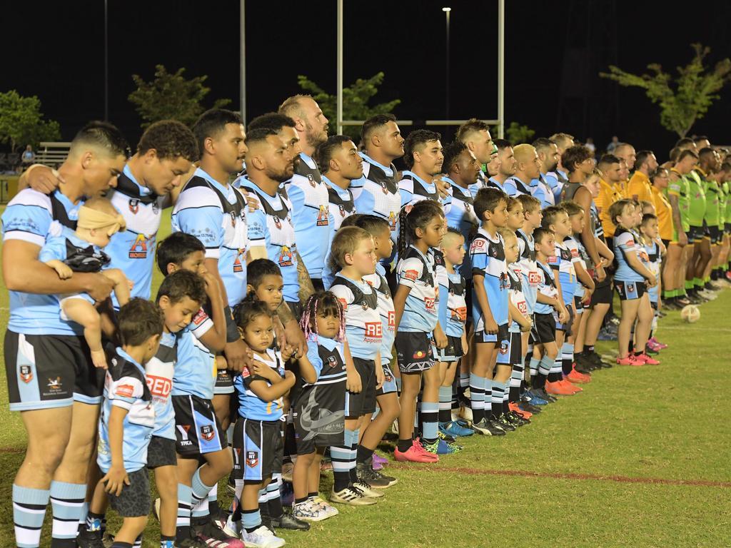 Northern Sharks in the NRLNT Grand Final 2022. Picture: (A)manda Parkinson