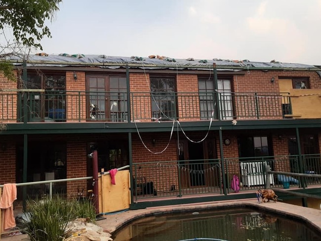 The Hickey family home after it was hit by a mini typhoon in November 2019. Picture: Supplied